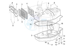 Scarabeo 125-200 e3 (eng. piaggio) drawing Air box