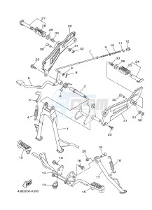 YBR125EGS (43BE) drawing STAND & FOOTREST