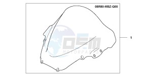 CB600F2 CB600S drawing HIGHWIND SCREEN