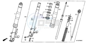 CBR600RR9 France - (F / CMF MME SPC) drawing FRONT FORK