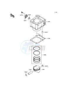 KLX250 KLX250SHF XX (EU ME A(FRICA) drawing Cylinder/Piston(s)