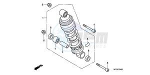 CB600FA3A UK - (E / ABS MKH ST) drawing REAR CUSHION