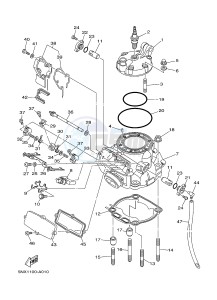 YZ250 (1SS9 1SSA 1SSB 1SSC 1SSC) drawing CYLINDER HEAD