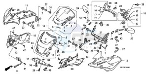 CB1300SA9 KO / ABS BCT TY2 drawing FR. COWL/SIDE COWL/WINDSC REEN