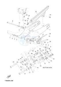 XT660Z TENERE (2BD6 2BD6 2BD6) drawing REAR ARM