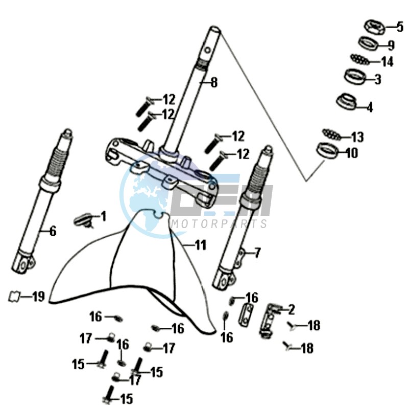 FRONT FORK/ FRONT FENDER / STEERING HEAD BEARING