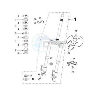 FIGHT 3 N 4T drawing FRONT FORK / STEERINGHEAD