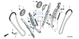 VFR1200FDD VFR1200F Dual Clutch UK - (E) drawing CAM CHAIN/TENSIONER