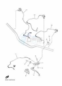 WR450F (BDBC) drawing HANDLE SWITCH & LEVER