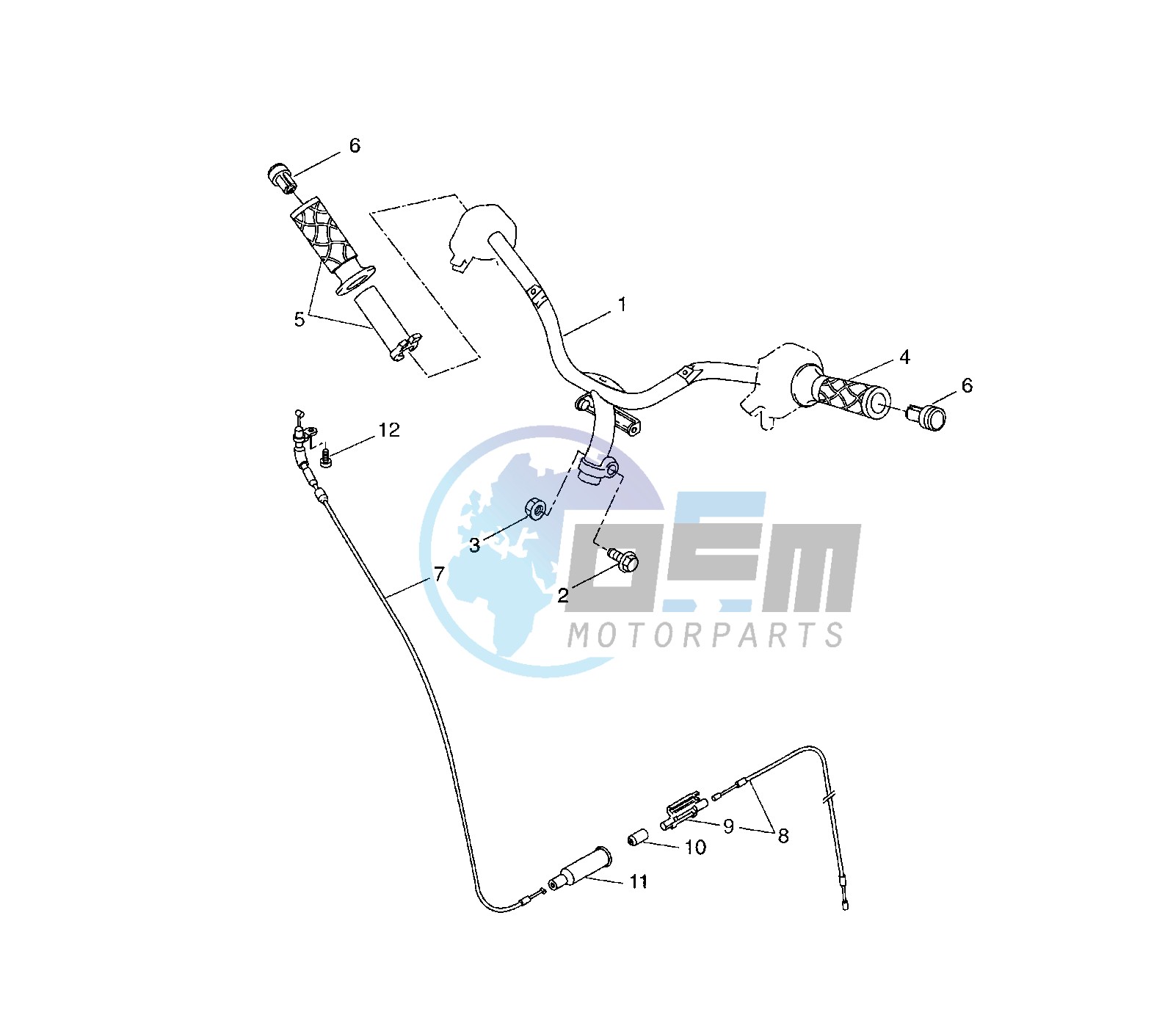 STEERING HANDLE AND CABLE