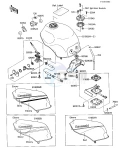 ZX 1000 B [NINJA ZX-10] (B1-B2) [NINJA ZX-10] drawing FUEL TANK