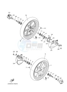 MW125 MW-125 TRICITY TRICITY 125 (2CM1 2CM5) drawing FRONT WHEEL