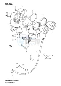 GS500 (P3) drawing SPEEDOMETER - TACHOMETER (GS500K4 K5 K6 P28)