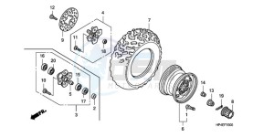 TRX420FMA Europe Direct - (ED / 4WD) drawing FRONT WHEEL