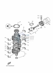 F100B drawing CRANKSHAFT--PISTON