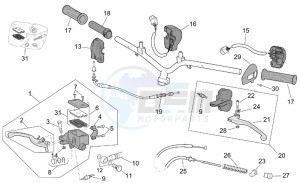 Scarabeo 50 4T E2 drawing Controls