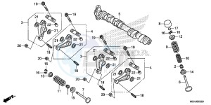 VFR1200X Europe Direct - (ED) drawing CAMSHAFT/VALVE (FRONT)