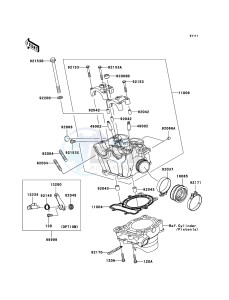 KX250F KX250-N2 EU drawing Cylinder Head