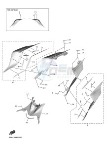 YZF-R6 YZF600 R6 (BN64) drawing SIDE COVER