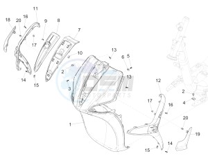 LIBERTY 125 IGET 4T 3V IE E4 ABS (EMEA) drawing Front shield