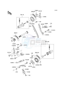 KVF 650 E [BRUTE FORCE 650 4X4 HARDWOODS GREEN HD] (E6F-E9F) E7F drawing CAMSHAFT-- S- -_TENSIONER