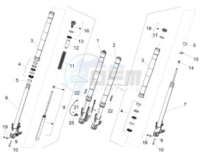 DORSODURO 900 E4 ABS (EMEA) drawing Front fork Kayaba