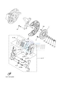 YFM700R YFM7RSEB RAPTOR 700 SPECIAL EDITION (1ASH 1ASJ 1ASG) drawing FRONT BRAKE CALIPER