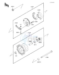 KX 80 E [KX80] (E1) [KX80] drawing FRONT HUB_BRAKE