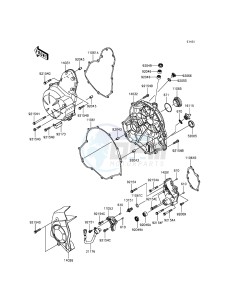 ER-6F_ABS EX650FDS XX (EU ME A(FRICA) drawing Engine Cover(s)