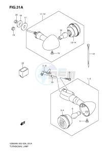VZ800 (E3-E28) MARAUDER drawing TURNSIGNAL FRONT & REAR LAMP (VZ800K9)