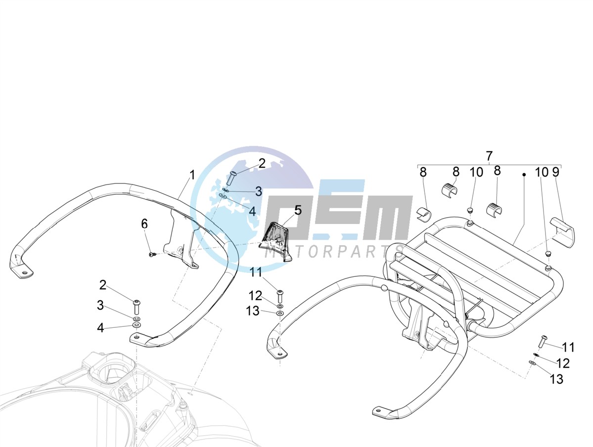 Rear luggage rack