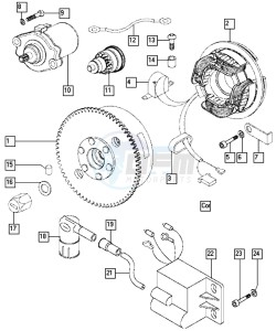 STREETMATE_24-45kmh_K3-K7 50 K3-K7 drawing Starter mechanism