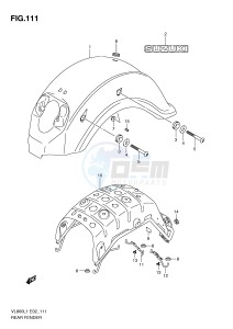 VL800 (E2) VOLUSIA drawing REAR FENDER (VL800L1 E19)