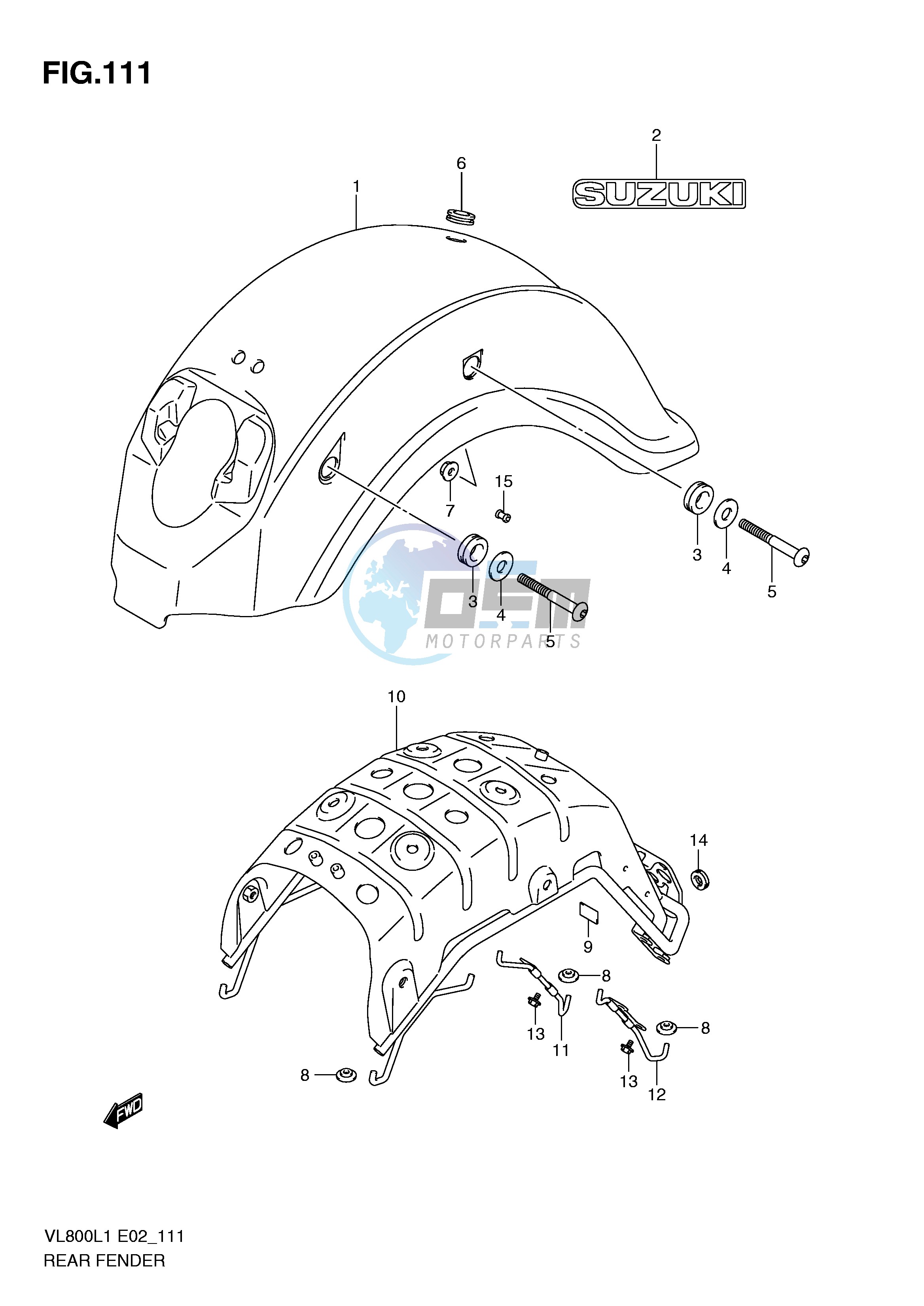 REAR FENDER (VL800L1 E19)