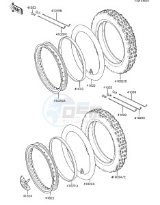 KX 80 E [KX80] (E2-E3) [KX80] drawing WHEELS_TIRES -- 85 KX80-E3- -