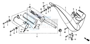 CR250R drawing EXPANSION CHAMBER