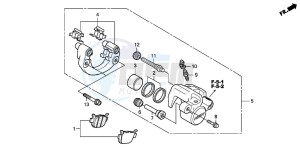 FES150A 125 S-WING drawing REAR BRAKE CALIPER (FES1257/A7)(FES1507/A7)