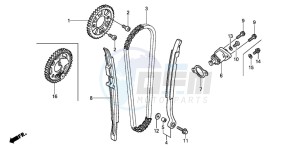 CRF450R drawing CAM CHAIN/TENSIONER