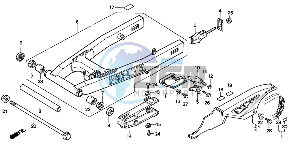 SWINGARM/CHAIN CASE