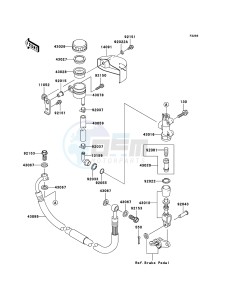 VN1600 CLASSIC TOURER VN1600D6F GB XX (EU ME A(FRICA) drawing Rear Master Cylinder