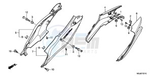 CBF1000FAC drawing REAR COWL