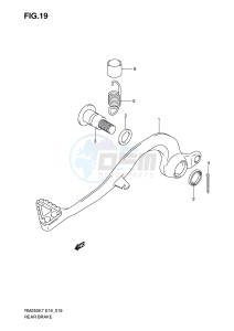 RM250 (E19) drawing REAR BRAKE