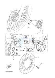 WR125X (22B8 22B8 22B8) drawing FRONT BRAKE CALIPER