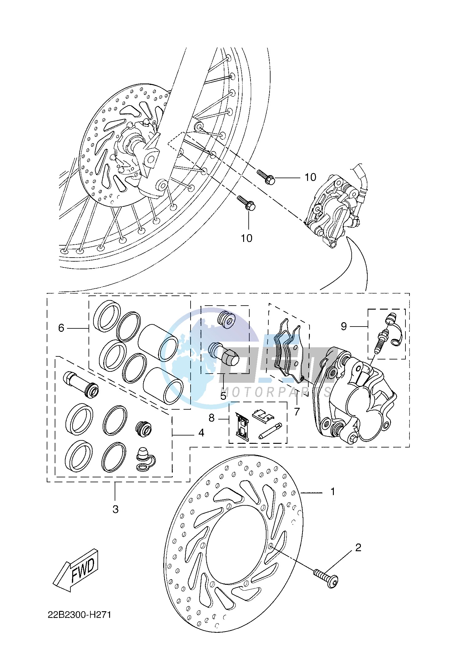 FRONT BRAKE CALIPER