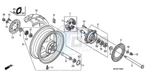 CBR600RR9 UK - (E / MME) drawing REAR WHEEL