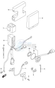 DF 50A drawing PTT Switch/Engine Control Unit High Thrust