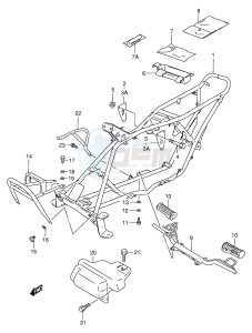 LT50 (P1) drawing FRAME - FOOTREST