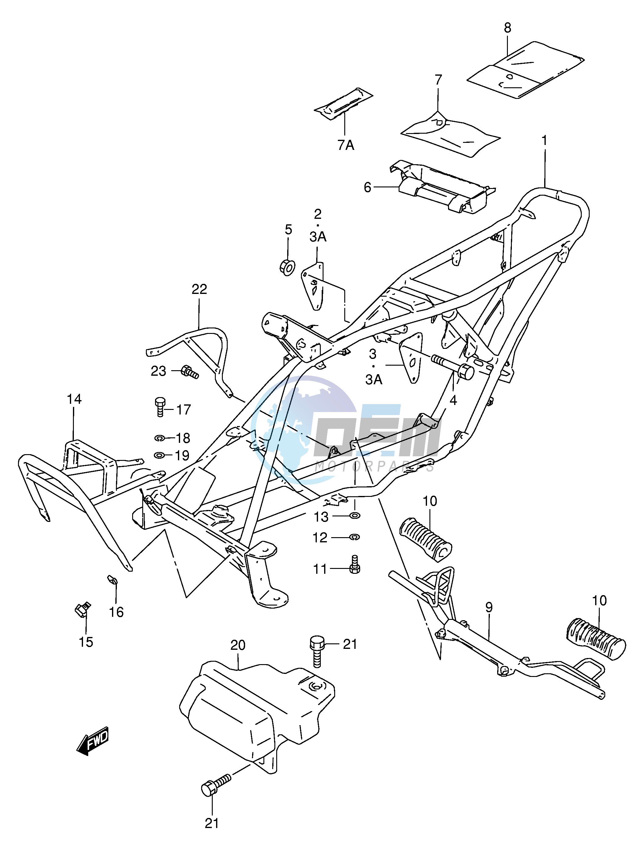 FRAME - FOOTREST