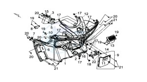 MAXSYM 600I ABS drawing COWLING FRONT