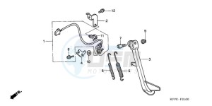 CBR125RWA France - (F / BLA CMF) drawing STAND